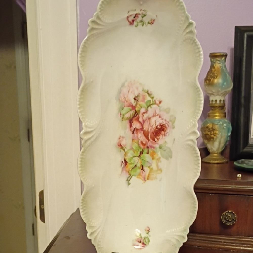 Floral Porcelain Trinket Dish From Germany